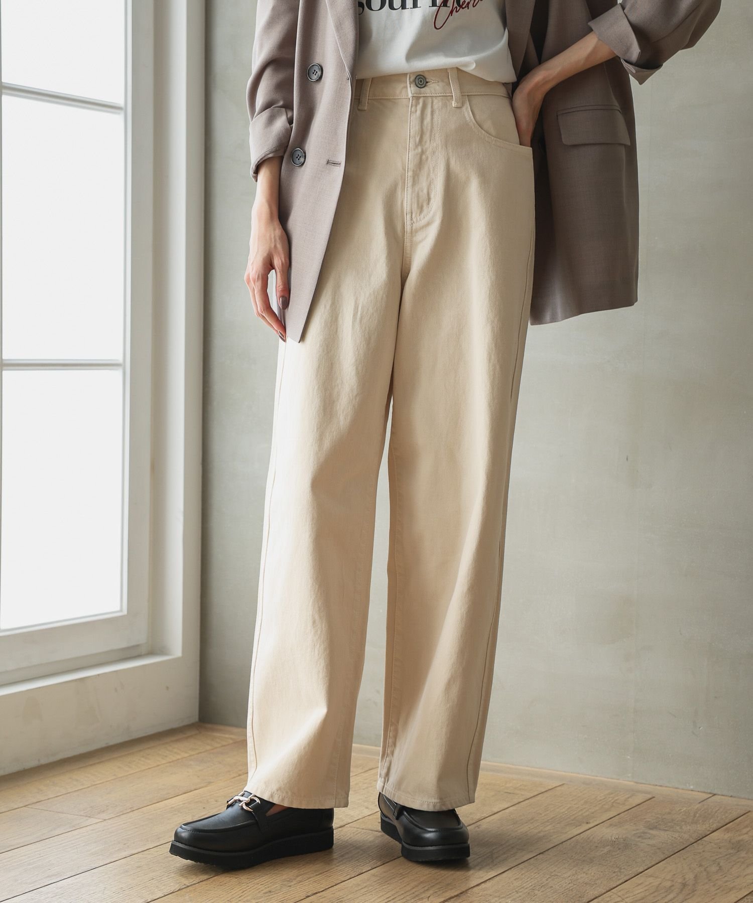 【グローバルワーク/GLOBAL WORK】のGOODデニムバギーパンツ/118365 インテリア・キッズ・メンズ・レディースファッション・服の通販 founy(ファニー) 　ファッション　Fashion　レディースファッション　Ladies' Fashion Online　パンツ　Pants　デニム　Denim　トレンド　Trend　バランス　Balance　リアル　Real　ルーズ　Loose　ライトベージュ51|ID: prp329100004096017 ipo3291000000030040864