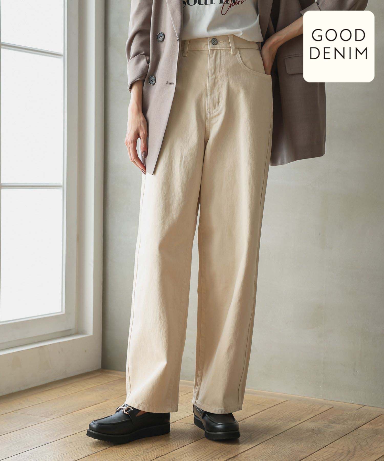 【グローバルワーク/GLOBAL WORK】のGOODデニムバギーパンツ/118365 インテリア・キッズ・メンズ・レディースファッション・服の通販 founy(ファニー) 　ファッション　Fashion　レディースファッション　Fashion for Women　パンツ　Pants & Trousers　デニム　Denim, Jeans Material　トレンド　Trend, Trending Now　バランス　Balance, Style Balance　リアル　Real, Realistic　ルーズ　Loose, Oversized　ライトベージュ51|ID: prp329100004096017 ipo3291000000032740750