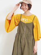 【サマンサモスモス/Samansa Mos2】の切替ロゴTシャツ 人気、トレンドファッション・服の通販 founy(ファニー) ファッション Fashion レディースファッション WOMEN トップス・カットソー Tops/Tshirt シャツ/ブラウス Shirts/Blouses ロング / Tシャツ T-Shirts ギャザー Gather シャーリング Shirring パッチワーク Patchwork リメイク Remake 切替 Switching thumbnail イエロー|ID: prp329100004096308 ipo3291000000028719047