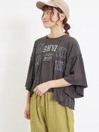 【サマンサモスモス/Samansa Mos2】の切替ロゴTシャツ 人気、トレンドファッション・服の通販 founy(ファニー) ファッション Fashion レディースファッション WOMEN トップス・カットソー Tops/Tshirt シャツ/ブラウス Shirts/Blouses ロング / Tシャツ T-Shirts ギャザー Gather シャーリング Shirring パッチワーク Patchwork リメイク Remake 切替 Switching thumbnail チャコールグレー|ID: prp329100004096308 ipo3291000000028719050