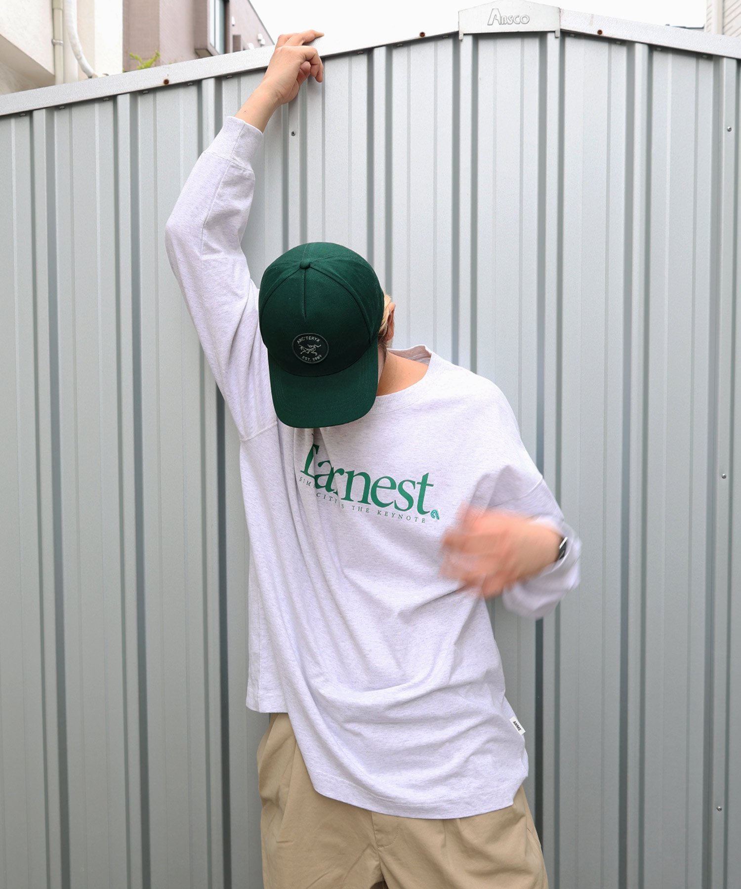 【その他のブランド/Other】のEarnest ロゴ プリント 長袖 Tシャツ ANME アンメ インテリア・キッズ・メンズ・レディースファッション・服の通販 founy(ファニー) 　ファッション　Fashion　レディースファッション　WOMEN　トップス・カットソー　Tops/Tshirt　シャツ/ブラウス　Shirts/Blouses　ロング / Tシャツ　T-Shirts　プリント　Print　ワンポイント　One Point　別注　Special Order　長袖　Long Sleeve　オートミール杢|ID: prp329100004096505 ipo3291000000028901341