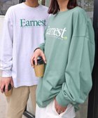 【その他のブランド/Other】のEarnest ロゴ プリント 長袖 Tシャツ ANME アンメ 人気、トレンドファッション・服の通販 founy(ファニー) ファッション Fashion レディースファッション WOMEN トップス・カットソー Tops/Tshirt シャツ/ブラウス Shirts/Blouses ロング / Tシャツ T-Shirts プリント Print ワンポイント One Point 別注 Special Order 長袖 Long Sleeve thumbnail グリーン|ID: prp329100004096505 ipo3291000000028901347