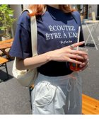 【その他のブランド/Other】のフレンチ ロゴプリント 半袖 Tシャツ 人気、トレンドファッション・服の通販 founy(ファニー) ファッション Fashion レディースファッション WOMEN トップス・カットソー Tops/Tshirt シャツ/ブラウス Shirts/Blouses ロング / Tシャツ T-Shirts おすすめ Recommend スリット Slit フレンチ French プリント Print ベーシック Basic 人気 Popularity 半袖 Short Sleeve thumbnail ネイビー|ID: prp329100004096568 ipo3291000000028889320