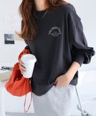 【その他のブランド/Other】のロゴプリント ボリューム袖 コットン 長袖 Tシャツ チャコールグレー|ID: prp329100004096576 ipo3291000000028900198