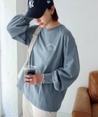 【その他のブランド/Other】のロゴプリント ボリューム袖 コットン 長袖 Tシャツ 人気、トレンドファッション・服の通販 founy(ファニー) ファッション Fashion レディースファッション WOMEN トップス・カットソー Tops/Tshirt シャツ/ブラウス Shirts/Blouses ロング / Tシャツ T-Shirts おすすめ Recommend プリント Print 人気 Popularity 長袖 Long Sleeve thumbnail ブルーグレー|ID: prp329100004096576 ipo3291000000028900202