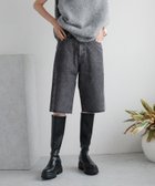 【ローリーズファーム/LOWRYS FARM】のCONE/ハーフデニムパンツ 人気、トレンドファッション・服の通販 founy(ファニー) ファッション Fashion レディースファッション WOMEN パンツ Pants デニムパンツ Denim Pants おすすめ Recommend コンパクト Compact シアー Sheer シンプル Simple ストレート Straight チュニック Tunic デニム Denim トレンド Trend ハーフ Half thumbnail ブラック×ブラック09|ID: prp329100004097458 ipo3291000000027853456