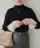 【ナチュラルクチュール/natural couture】の袖口レースもちもちリブタートル ブラック系その他|ID: prp329100004097979 ipo3291000000029184562