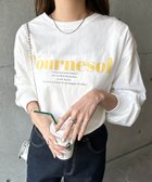 【その他のブランド/Other】のコットン天竺フレンチロゴプリント長袖Tシャツ オフホワイト×イエロー|ID: prp329100004098013 ipo3291000000028900567