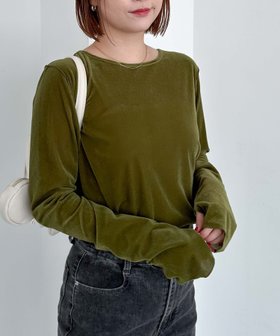 【アルシーヴ/archives】のシアーベロアTOPS 人気、トレンドファッション・服の通販 founy(ファニー) ファッション Fashion レディースファッション WOMEN トップス・カットソー Tops/Tshirt ベロア Velour インナー Inner カットソー Cut And Sew キャミワンピース Cami Dress ジャケット Jacket ベロア Velor 秋 Autumn/Fall |ID:prp329100004098335