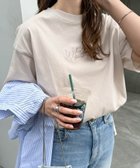 【その他のブランド/Other】のコットン 天竺 ロゴ 刺繍 エンブロイダリー 半袖 Tシャツ 人気、トレンドファッション・服の通販 founy(ファニー) ファッション Fashion レディースファッション WOMEN トップス・カットソー Tops/Tshirt シャツ/ブラウス Shirts/Blouses ロング / Tシャツ T-Shirts おすすめ Recommend エンブロイダリー Embroidery スリット Slit ベーシック Basic 人気 Popularity 半袖 Short Sleeve thumbnail ベージュ×ベージュ|ID: prp329100004098372 ipo3291000000028889206