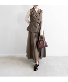 【ランダ/RANDA】のジャケットライクワンピース 人気、トレンドファッション・服の通販 founy(ファニー) ファッション Fashion レディースファッション WOMEN アウター Coat Outerwear ジャケット Jackets おすすめ Recommend インナー Inner ジャケット Jacket チェック Check チュール Tulle テーラード Tailored トレンド Trend ドッキング Docking ノースリーブ No Sleeve バランス Balance フェミニン Feminine フレア Flare プリーツ Pleats |ID:prp329100004098844