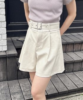 【イング/INGNI】のベルト付フェイクレザーキュロットPT 人気、トレンドファッション・服の通販 founy(ファニー) ファッション Fashion レディースファッション WOMEN スカート Skirt ベルト Belts キュロット Culottes スクエア Square スタイリッシュ Stylish スマホ Smartphone フィット Fit フェイクレザー Faux Leather ベーシック Basic ポケット Pocket |ID:prp329100004099516