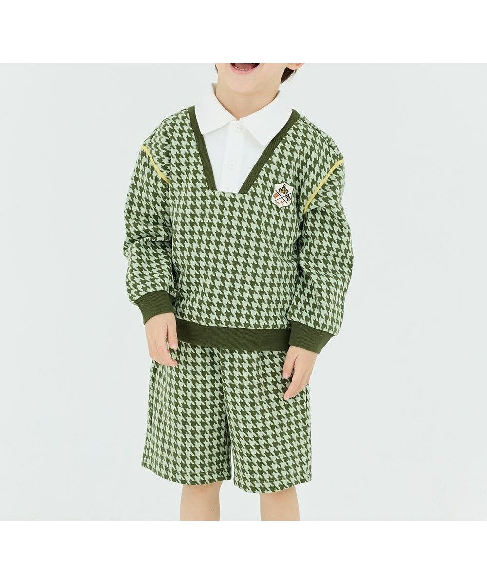 【モイモルン/moimoln / KIDS】の【セットアップ】ルーカスハウンドチェックトップス パンツ 人気、トレンドファッション・服の通販 founy(ファニー) 　ファッション　Fashion　キッズファッション　KIDS　トップス・カットソー　Tops/Tees/Kids　ボトムス　Bottoms/Kids　セットアップ　Setup/Kids　トップス　Tops　おすすめ　Recommend　クラシカル　Classical　ショート　Short　セットアップ　Set Up　ハウンドトゥース　Houndstooth　 other-1|ID: prp329100004099561 ipo3291000000028438898