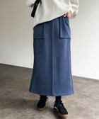 【シェトワ/Chez toi】のスエード*リブナロースカート ブルー|ID: prp329100004099642 ipo3291000000029534440