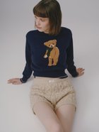 【リリーブラウン/Lily Brown】の【WEB限定カラー】Lily Bearリボンニットプルオーバー 人気、トレンドファッション・服の通販 founy(ファニー) ファッション Fashion レディースファッション WOMEN トップス・カットソー Tops/Tshirt ニット Knit Tops プルオーバー Pullover thumbnail NVY[089]|ID: prp329100004100197 ipo3291000000028416420