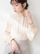 【ナチュラルクチュール/natural couture】のWEB限定 / バイカラーデザイン釦ブラウス アイボリー|ID: prp329100004100219 ipo3291000000028513355