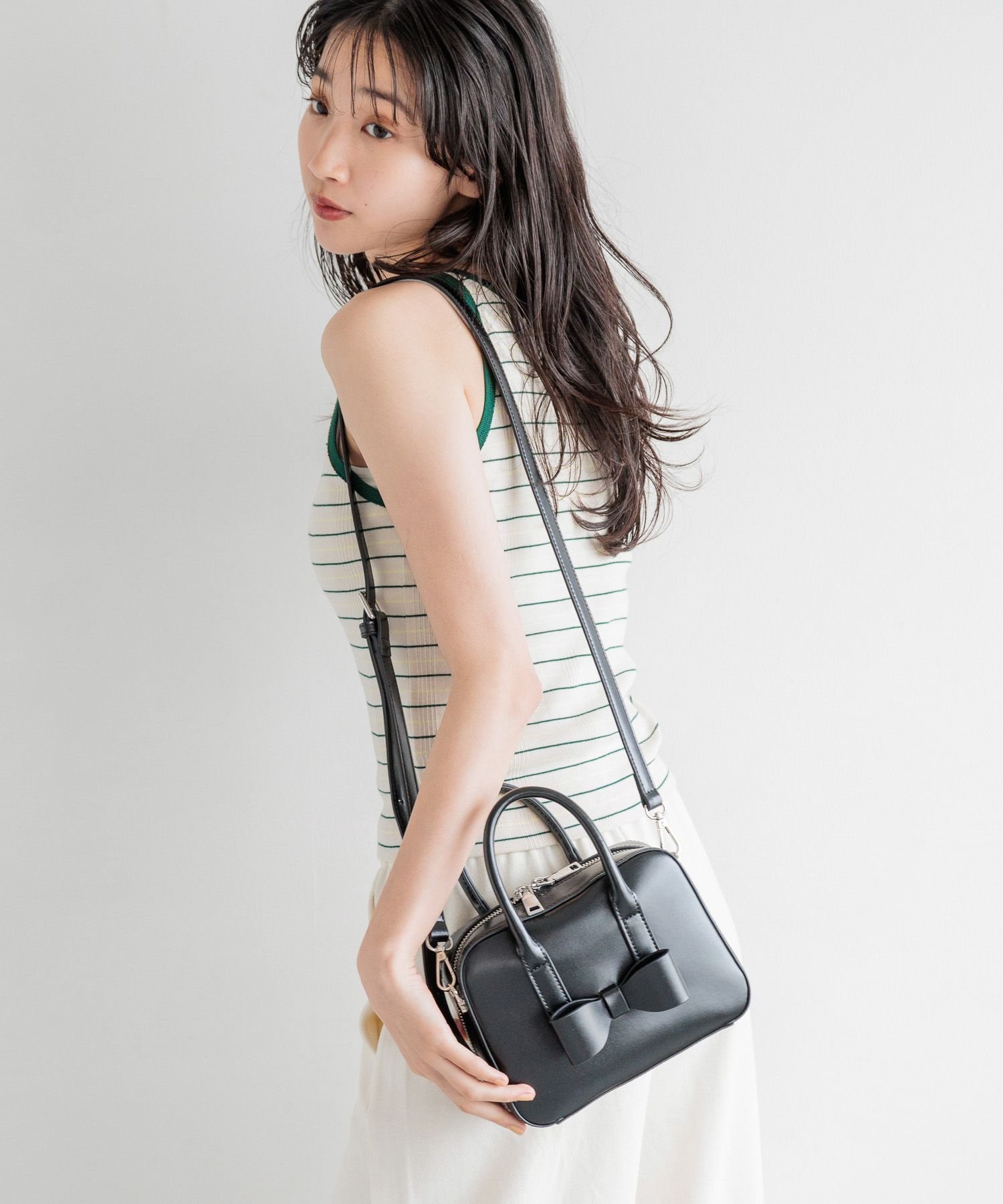 【ローリーズファーム/LOWRYS FARM】のリボンボストンBAG 人気、トレンドファッション・服の通販 founy(ファニー) 　ファッション　Fashion　レディースファッション　WOMEN　バッグ　Bag　ハンドバッグ　Handbag　ボストン　Boston　ボストンバッグ　Boston Bag　リボン　Ribbon　人気　Popularity　 other-1|ID: prp329100004100543 ipo3291000000028214067