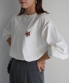 【リベリー/Riberry】のめがねキツネ胸刺繍ロンT 人気、トレンドファッション・服の通販 founy(ファニー) ファッション Fashion レディースファッション WOMEN トップス・カットソー Tops/Tshirt ロング / Tシャツ T-Shirts おすすめ Recommend カーゴパンツ Cargo Pants シンプル Simple スラックス Slacks デニム Denim ロング Long ワンポイント One Point 冬 Winter 夏 Summer thumbnail オフホワイト|ID: prp329100004100928 ipo3291000000028905091