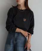 【リベリー/Riberry】のめがねキツネ胸刺繍ロンT 人気、トレンドファッション・服の通販 founy(ファニー) ファッション Fashion レディースファッション WOMEN トップス・カットソー Tops/Tshirt ロング / Tシャツ T-Shirts おすすめ Recommend カーゴパンツ Cargo Pants シンプル Simple スラックス Slacks デニム Denim ロング Long ワンポイント One Point 冬 Winter 夏 Summer thumbnail チャコールグレー|ID: prp329100004100928 ipo3291000000028905093