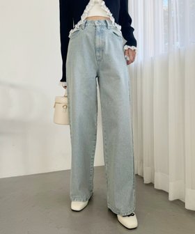 【ナイスクラップ/NICE CLAUP】のワイドデニムパンツ 人気、トレンドファッション・服の通販 founy(ファニー) ファッション Fashion レディースファッション WOMEN パンツ Pants デニムパンツ Denim Pants 2024年 2024 2024-2025秋冬・A/W Aw/Autumn/Winter/Fw/Fall/2024-2025 おすすめ Recommend コンパクト Compact スウェット Sweat デニム Denim ビジュー Bijou ワイド Wide |ID:prp329100004102520