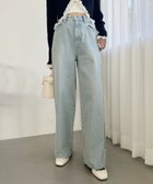 【ナイスクラップ/NICE CLAUP】のワイドデニムパンツ 人気、トレンドファッション・服の通販 founy(ファニー) ファッション Fashion レディースファッション WOMEN パンツ Pants デニムパンツ Denim Pants 2024年 2024 2024-2025秋冬・A/W Aw/Autumn/Winter/Fw/Fall/2024-2025 おすすめ Recommend コンパクト Compact スウェット Sweat デニム Denim ビジュー Bijou ワイド Wide thumbnail サックスブルー|ID: prp329100004102520 ipo3291000000028776436