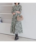 【アンデミュウ/Andemiu】のフラワーフロッキーワンピース 人気、トレンドファッション・服の通販 founy(ファニー) ファッション Fashion レディースファッション WOMEN ワンピース Dress カフス Cuffs シアー Sheer シフォン Chiffon ジャケット Jacket ジョーゼット Georgette フェミニン Feminine 冬 Winter 秋 Autumn/Fall thumbnail グリーン72|ID: prp329100004106089 ipo3291000000027918613