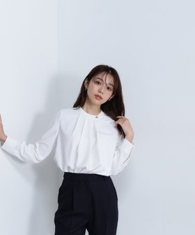 【ナチュラル ビューティー ベーシック/NATURAL BEAUTY BASIC】のアシメフロントタックブラウス 24AW 人気、トレンドファッション・服の通販 founy(ファニー) ファッション Fashion レディースファッション WOMEN トップス・カットソー Tops/Tshirt シャツ/ブラウス Shirts/Blouses 2024年 2024 2024-2025秋冬・A/W Aw/Autumn/Winter/Fw/Fall/2024-2025 A/W・秋冬 Aw・Autumn/Winter・Fw・Fall-Winter おすすめ Recommend アシンメトリー Asymmetry ジャケット Jacket ジョーゼット Georgette フロント Front ベーシック Basic エレガント 上品 Elegant 定番 Standard |ID:prp329100004106534