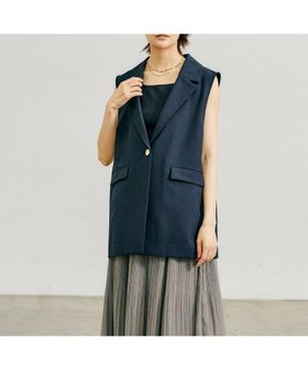 【グローバルワーク/GLOBAL WORK】 お手入れらくらくSET UPジレ/135720人気、トレンドファッション・服の通販 founy(ファニー) ファッション Fashion レディースファッション WOMEN アウター Coat Outerwear トップス・カットソー Tops/Tshirt ベスト/ジレ Gilets/Vests インナー Inner ジャケット Jacket スタイリッシュ Stylish ストレッチ Stretch ストレート Straight セットアップ Set Up ノースリーブ No Sleeve ビスチェ Bustier ロング Long ワイド Wide 軽量 Lightweight |ID:prp329100004106674