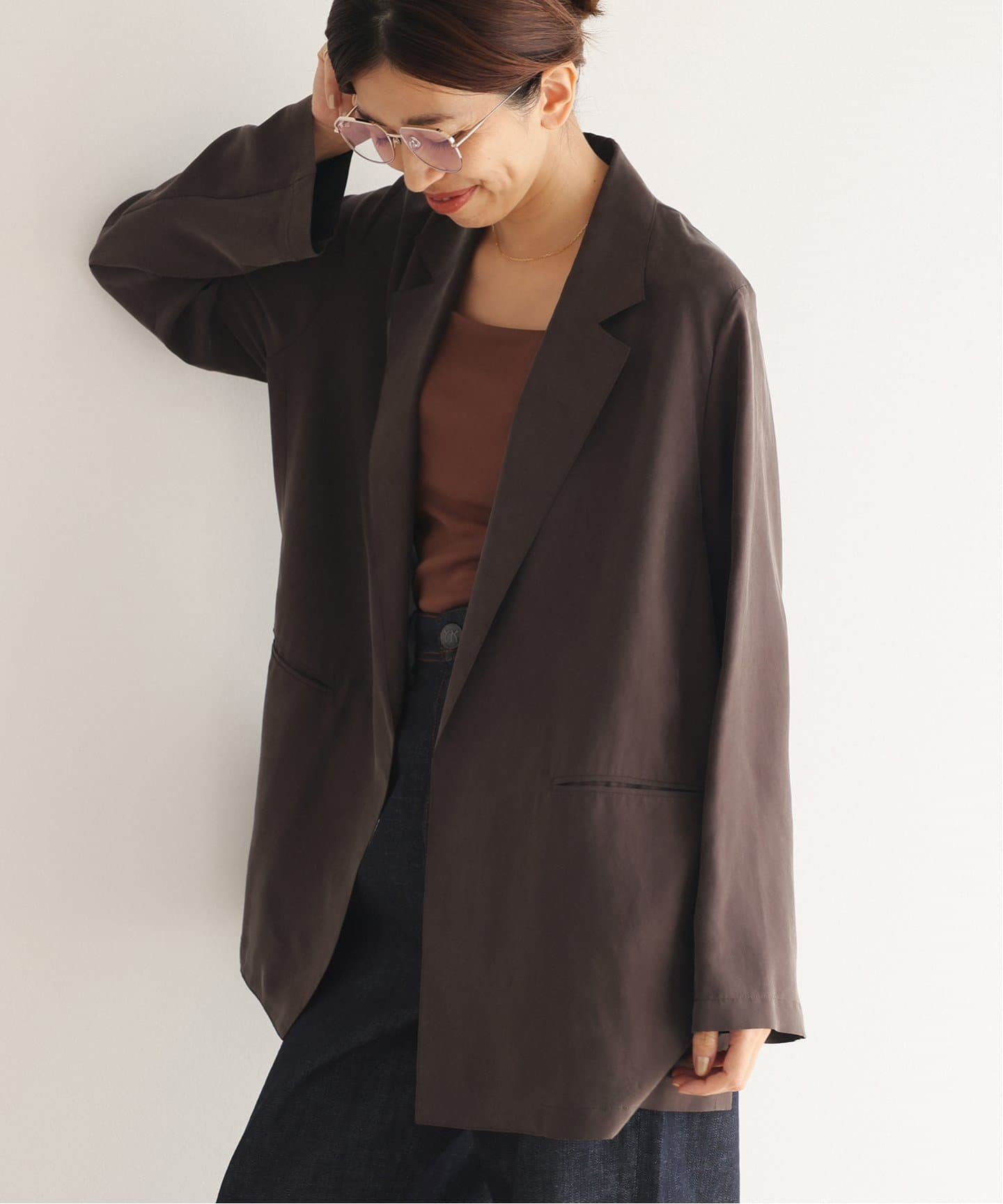 【イエナ/IENA】のLIENシルクボタンレスジャケット 人気、トレンドファッション・服の通販 founy(ファニー) 　ファッション　Fashion　レディースファッション　WOMEN　アウター　Coat Outerwear　ジャケット　Jackets　2024年　2024　2024-2025秋冬・A/W　Aw/Autumn/Winter/Fw/Fall/2024-2025　シルク　Silk　シンプル　Simple　ジャケット　Jacket　ダウン　Down　フロント　Front　リラックス　Relax　エレガント 上品　Elegant　ビジネス 仕事 通勤　Business　春　Spring　長袖　Long Sleeve　 other-1|ID: prp329100004107502 ipo3291000000028478793