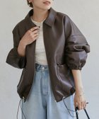 【ゼヴォン/Thevon】の合皮ステンカラードロストブルゾン 人気、トレンドファッション・服の通販 founy(ファニー) ファッション Fashion レディースファッション WOMEN アウター Coat Outerwear ブルゾン Blouson/Jackets 2024年 2024 2024-2025秋冬・A/W Aw/Autumn/Winter/Fw/Fall/2024-2025 A/W・秋冬 Aw・Autumn/Winter・Fw・Fall-Winter カットソー Cut And Sew スウェット Sweat スラックス Slacks デニム Denim トレーナー Trainer フレア Flare ブルゾン Blouson 人気 Popularity 定番 Standard 春 Spring 秋 Autumn/Fall thumbnail ブラウン|ID: prp329100004107519 ipo3291000000028661568