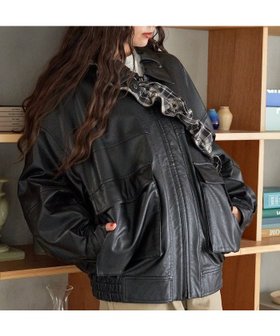 【フリークスストア/FREAK'S STORE】のフェイクレザーブルゾン 24AW 人気、トレンドファッション・服の通販 founy(ファニー) ファッション Fashion レディースファッション WOMEN アウター Coat Outerwear ブルゾン Blouson/Jackets 2024年 2024 2024-2025秋冬・A/W Aw/Autumn/Winter/Fw/Fall/2024-2025 A/W・秋冬 Aw・Autumn/Winter・Fw・Fall-Winter 冬 Winter |ID:prp329100004107590