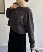 【ゼヴォン/Thevon】のボートネック刺繍ロゴプルオーバー 人気、トレンドファッション・服の通販 founy(ファニー) ファッション Fashion レディースファッション WOMEN トップス・カットソー Tops/Tshirt プルオーバー Pullover 2024年 2024 2024-2025秋冬・A/W Aw/Autumn/Winter/Fw/Fall/2024-2025 スウェット Sweat スラックス Slacks デニム Denim ワンショル One Shoulder ワンポイント One Point 秋 Autumn/Fall thumbnail チャコールグレー|ID: prp329100004107808 ipo3291000000029184712