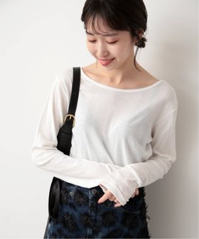 【スローブ イエナ/SLOBE IENA】の《追加》miller/ミラー SLOBE別注 SHEER RIB クルーネック 人気、トレンドファッション・服の通販 founy(ファニー) ファッション Fashion レディースファッション WOMEN 別注 Special Order |ID:prp329100004107811