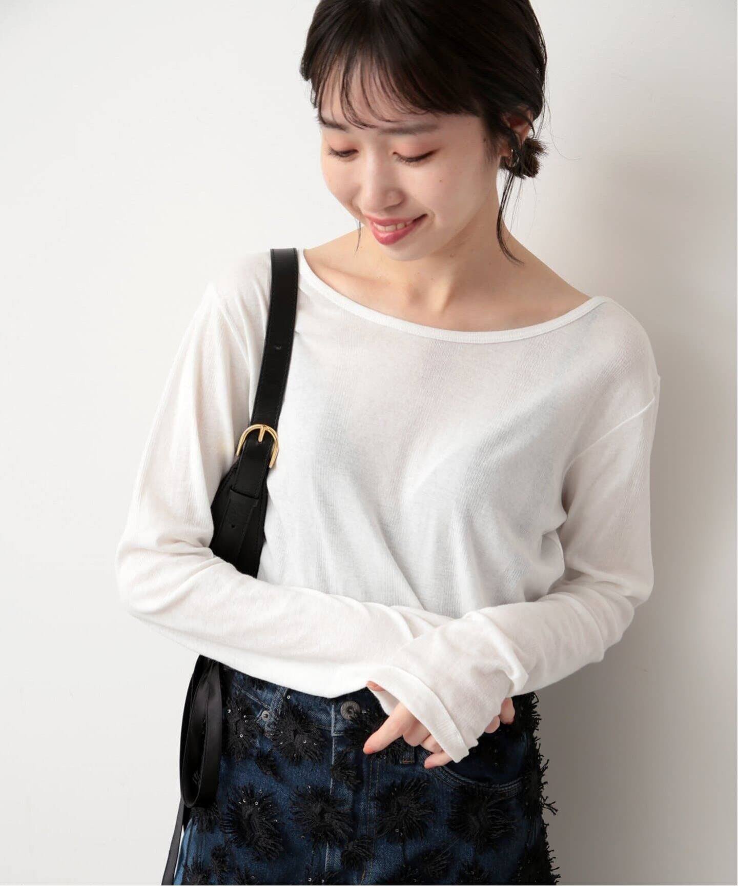 【スローブ イエナ/SLOBE IENA】の《追加》miller/ミラー SLOBE別注 SHEER RIB クルーネック 人気、トレンドファッション・服の通販 founy(ファニー) 　ファッション　Fashion　レディースファッション　WOMEN　別注　Special Order　 other-1|ID: prp329100004107811 ipo3291000000028903280