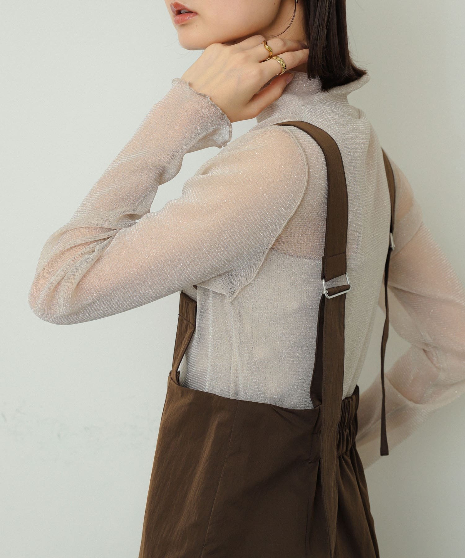 【センスオブプレイス/SENSE OF PLACE by URBAN RESEARCH】のラメシアーハイネックトップ 人気、トレンドファッション・服の通販 founy(ファニー) 　ファッション　Fashion　レディースファッション　WOMEN　2024年　2024　2024-2025秋冬・A/W　Aw/Autumn/Winter/Fw/Fall/2024-2025　A/W・秋冬　Aw・Autumn/Winter・Fw・Fall-Winter　冬　Winter　インナー　Inner　コンパクト　Compact　シンプル　Simple　スウェット　Sweat　ハイネック　High Neck　フィット　Fit　ベスト　Vest　人気　Popularity　 other-1|ID: prp329100004107999 ipo3291000000028610517