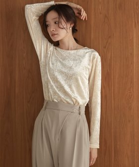 【ブージュルード/Bou Jeloud】のシアーベロアベーシックトップス 人気、トレンドファッション・服の通販 founy(ファニー) ファッション Fashion レディースファッション WOMEN トップス・カットソー Tops/Tshirt ベロア Velour カットソー Cut And Sew クラッシュ Crash ジーンズ Jeans ストレッチ Stretch ベスト Vest ベロア Velor ベーシック Basic エレガント 上品 Elegant 秋 Autumn/Fall 長袖 Long Sleeve |ID:prp329100004108041