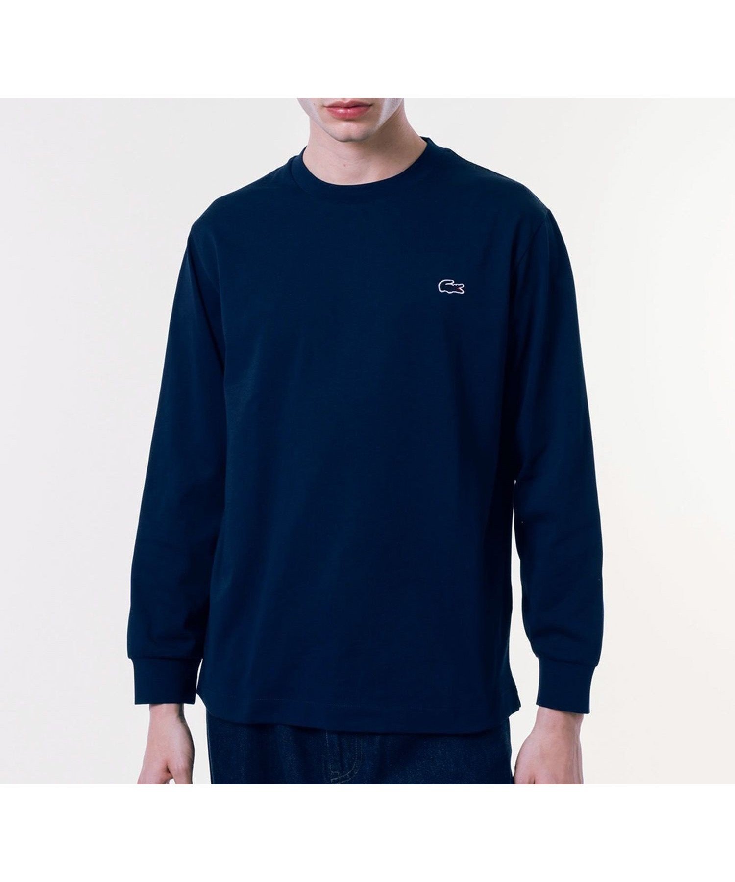 【ラコステ/LACOSTE / MEN】のベーシックロングスリーブTシャツ インテリア・キッズ・メンズ・レディースファッション・服の通販 founy(ファニー) 　ファッション　Fashion　メンズファッション　MEN　なめらか　Smooth　スリット　Slit　スリーブ　Sleeve　ロング　Long　定番　Standard　ネイビー|ID: prp329100004108432 ipo3291000000028693678