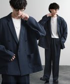 【ロッキーモンロー/Rocky Monroe / MEN】のダブルテーラードジャケット イージーワイドストレートパンツ(セットアップ) ネイビー|ID: prp329100004108498 ipo3291000000028605760