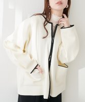 【ナチュラルクチュール/natural couture】の【WEB限定】WZIPニットジャケット 人気、トレンドファッション・服の通販 founy(ファニー) ファッション Fashion レディースファッション WOMEN アウター Coat Outerwear ジャケット Jackets インナー Inner 軽量 Lightweight ジャケット Jacket ストレッチ Stretch スラックス Slacks スリーブ Sleeve デニム Denim トレンド Trend バランス Balance マーメイド Mermaid ミドル Middle 2024年 2024 エレガント 上品 Elegant 2024-2025秋冬・A/W Aw/Autumn/Winter/Fw/Fall/2024-2025 |ID:prp329100004108826