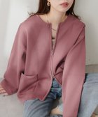 【ナチュラルクチュール/natural couture】の【WEB限定】WZIPニットジャケット 人気、トレンドファッション・服の通販 founy(ファニー) ファッション Fashion レディースファッション WOMEN アウター Coat Outerwear ジャケット Jackets インナー Inner 軽量 Lightweight ジャケット Jacket ストレッチ Stretch スラックス Slacks スリーブ Sleeve デニム Denim トレンド Trend バランス Balance マーメイド Mermaid ミドル Middle 2024年 2024 エレガント 上品 Elegant 2024-2025秋冬・A/W Aw/Autumn/Winter/Fw/Fall/2024-2025 thumbnail ピンク|ID: prp329100004108826 ipo3291000000029506352