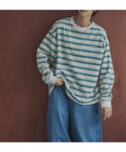 【コーエン/COEN】のPENNEYS(ぺニーズ)別注マルチボーダーベロアロングスリーブTシャツ 人気、トレンドファッション・服の通販 founy(ファニー) ファッション Fashion レディースファッション WOMEN トップス・カットソー Tops/Tshirt シャツ/ブラウス Shirts/Blouses ロング / Tシャツ T-Shirts ベロア Velour コレクション Collection ショート Short フォックス Fox ベロア Velor ボーダー Border 別注 Special Order ルーズ Loose ワンポイント One Point A/W・秋冬 Aw・Autumn/Winter・Fw・Fall-Winter おすすめ Recommend thumbnail OFF WHITE|ID: prp329100004109198 ipo3291000000028900010