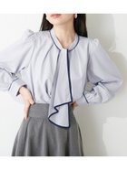 【ナチュラルクチュール/natural couture】の配色ボウタイ2WAYブラウス サックスブルー|ID: prp329100004109363 ipo3291000000029060886