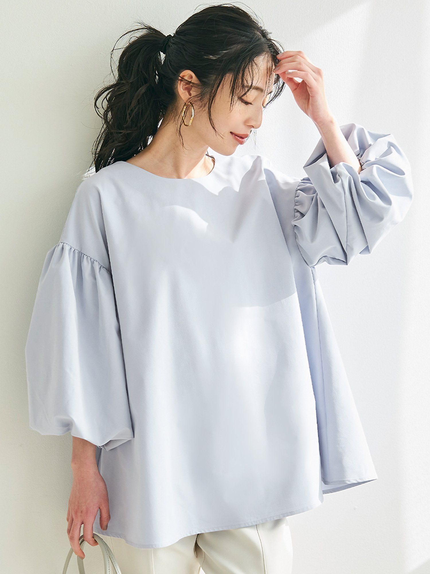 【コカ/COCA】の袖バルーンAラインブラウス 人気、トレンドファッション・服の通販 founy(ファニー) 　ファッション　Fashion　レディースファッション　WOMEN　トップス・カットソー　Tops/Tshirt　シャツ/ブラウス　Shirts/Blouses　キャミソール　Camisole　シンプル　Simple　スラックス　Slacks　スリーブ　Sleeve　デニム　Denim　トレンド　Trend　バランス　Balance　バルーン　Balloon　フェミニン　Feminine　ポケット　Pocket　リボン　Ribbon　 other-1|ID: prp329100004110394 ipo3291000000028535620