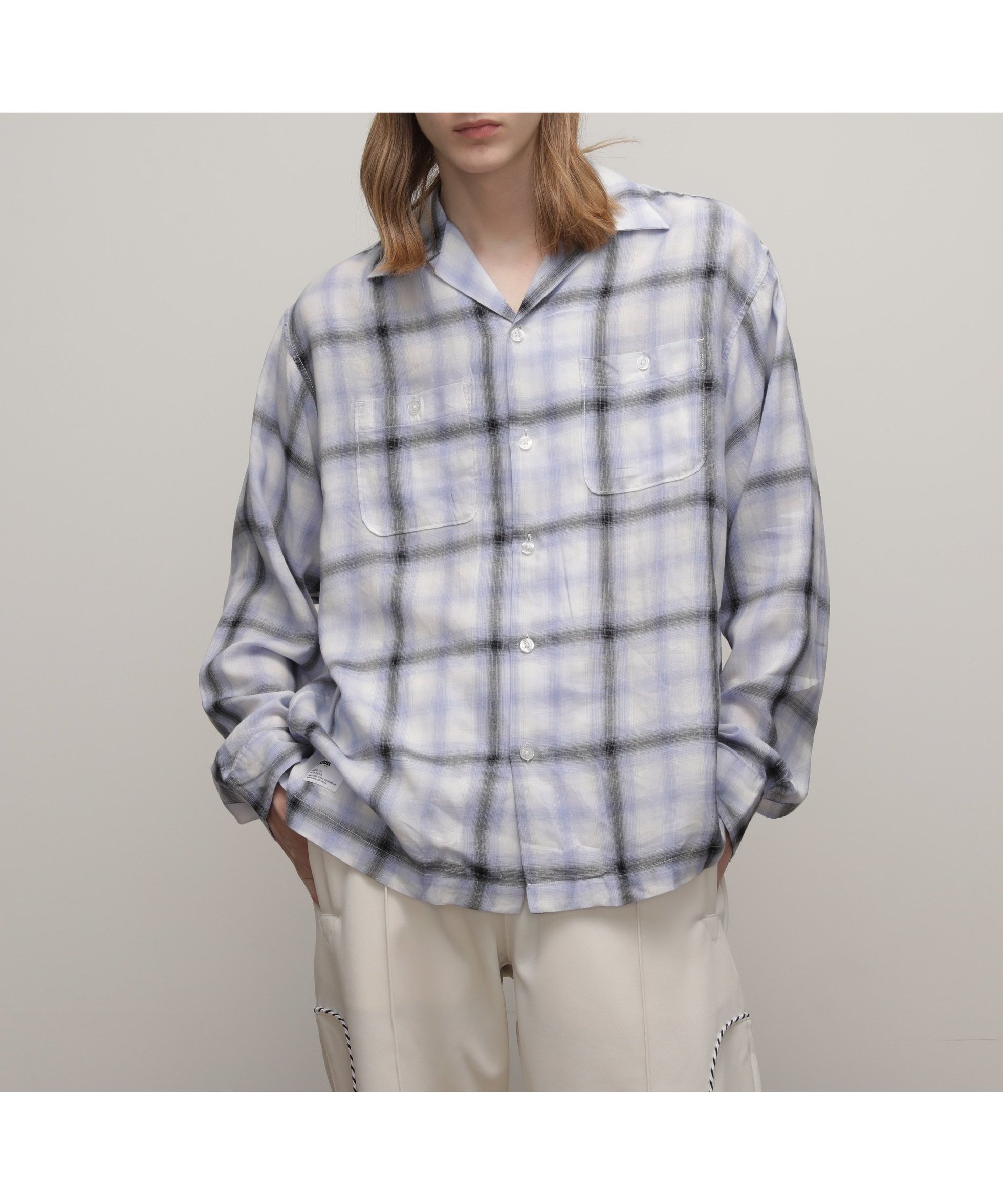 【ショット/Schott / MEN】のOMBRE CHECK LS SHIRT/ オンブレチェック ロングスリーブシャツ インテリア・キッズ・メンズ・レディースファッション・服の通販 founy(ファニー) 　ファッション　Fashion　メンズファッション　MEN　春　Spring　ジャケット　Jacket　スタッズ　Studs　チェック　Check　定番　Standard　ニューヨーク　New York　フロント　Front　ライダース　Riders　ライダースジャケット　Riders Jacket　夏　Summer　ブルー|ID: prp329100004111036 ipo3291000000029481494