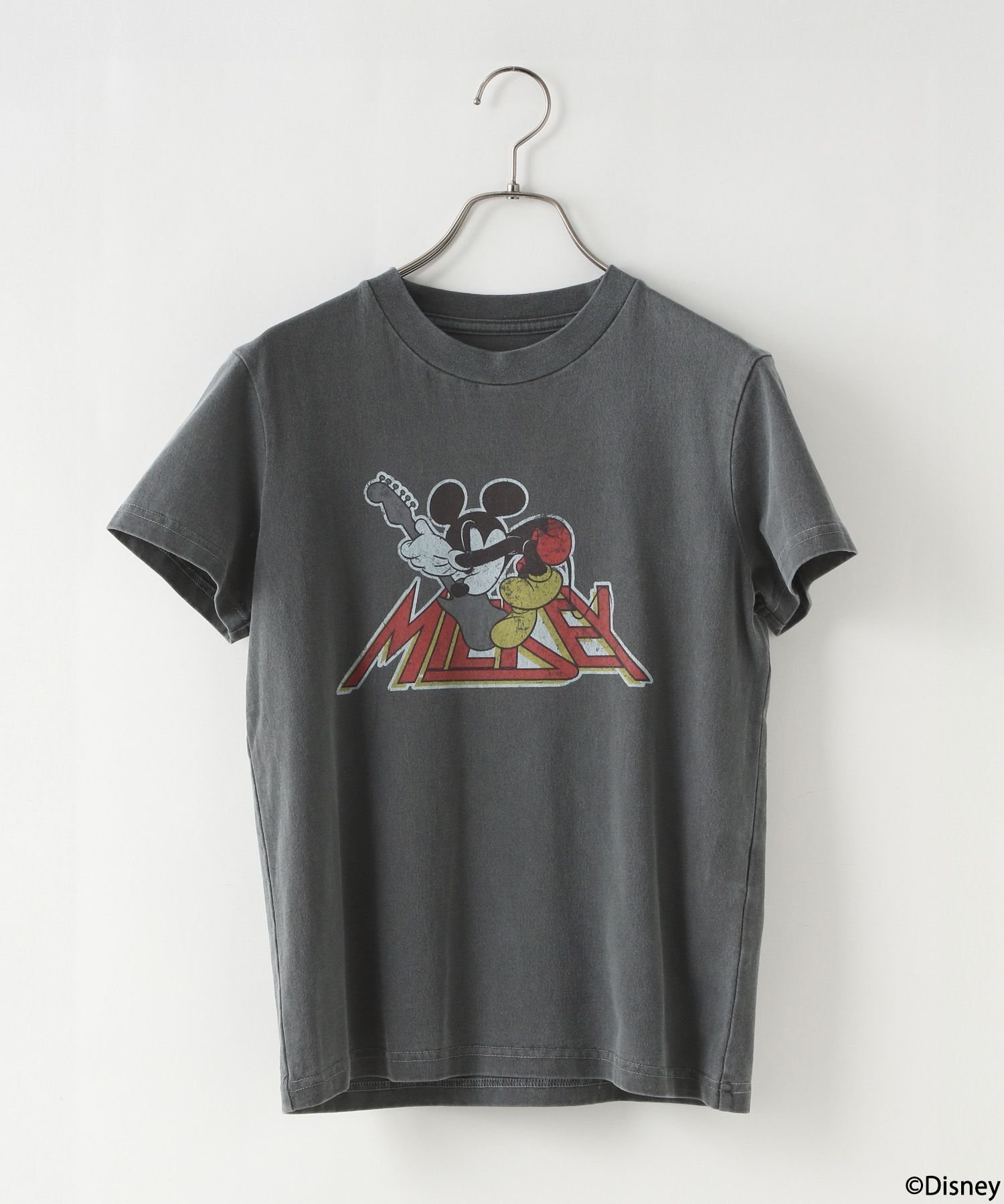 【ローリーズファーム/LOWRYS FARM】のDisney/バンドTSS インテリア・キッズ・メンズ・レディースファッション・服の通販 founy(ファニー) 　ファッション　Fashion　レディースファッション　WOMEN　インナー　Inner　ビンテージ　Vintage　プリント　Print　グレー18|ID: prp329100004112569 ipo3291000000028153893