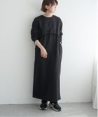 【ノッチ/notch】の裏毛ドロストデザインワンピース 人気、トレンドファッション・服の通販 founy(ファニー) ファッション Fashion レディースファッション WOMEN ワンピース Dress おすすめ Recommend シンプル Simple デニム Denim トレンド Trend thumbnail ブラック|ID: prp329100004112723 ipo3291000000028843937