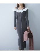 【スナイデル/SNIDEL】のフリルドッキングオフショルニットワンピース 人気、トレンドファッション・服の通販 founy(ファニー) ファッション Fashion レディースファッション WOMEN ワンピース Dress ニットワンピース Knit Dresses ウェーブ Wave オフショル Off Shoulder ストレート Straight スリット Slit デコルテ Decolletage フィット Fit フリル Frills フロント Front リブニット Rib Knit リボン Ribbon おすすめ Recommend thumbnail GRY[006]|ID: prp329100004112745 ipo3291000000028014501