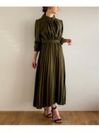 【ジュノア/JUNOAH】のパフスリーブウエストマークワンピース 人気、トレンドファッション・服の通販 founy(ファニー) ファッション Fashion レディースファッション WOMEN ワンピース Dress thumbnail カーキグリーン|ID: prp329100004112754 ipo3291000000028441817