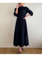 【ジュノア/JUNOAH】のパフスリーブウエストマークワンピース 人気、トレンドファッション・服の通販 founy(ファニー) ファッション Fashion レディースファッション WOMEN ワンピース Dress thumbnail ネイビー|ID: prp329100004112754 ipo3291000000028441826