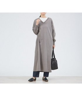 【コレックス/collex】のピグメントダイ裏毛Vネックワンピース 人気、トレンドファッション・服の通販 founy(ファニー) ファッション Fashion レディースファッション WOMEN ワンピース Dress インナー Inner ウォッシュ Wash バランス Balance リラックス Relax ヴィンテージ Vintage エレガント 上品 Elegant |ID:prp329100004114265